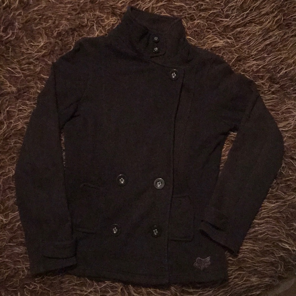 Fox sweater fabric jacket size medium